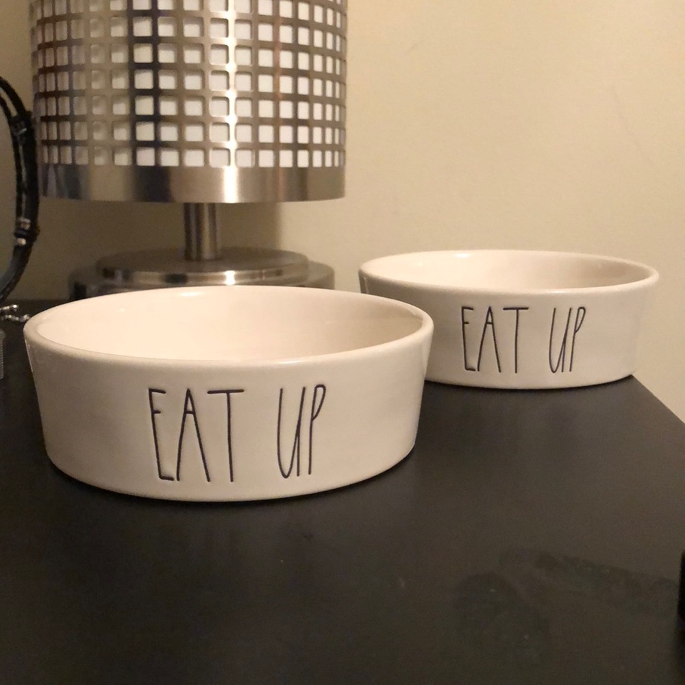 RAE DUNN. “Eat Up” Pet Bowls